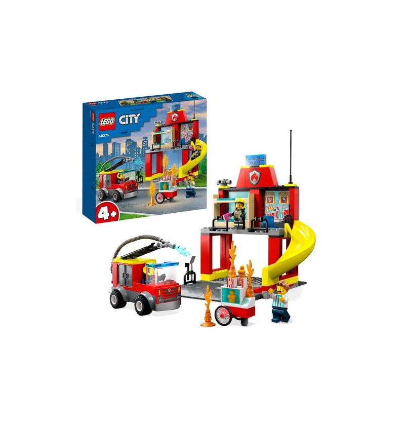 Lego City - 60375 Remiza Strażacka I Wóz Strażacki