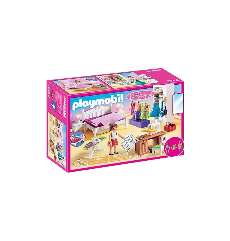 Playmobil Dollhouse 70208 Sypialnia z kącikiem do szycia