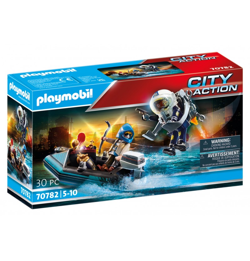 Playmobil City Action 70782 Policyjny plecak odrzutowy: Aresztowanie złodzieja sztuki