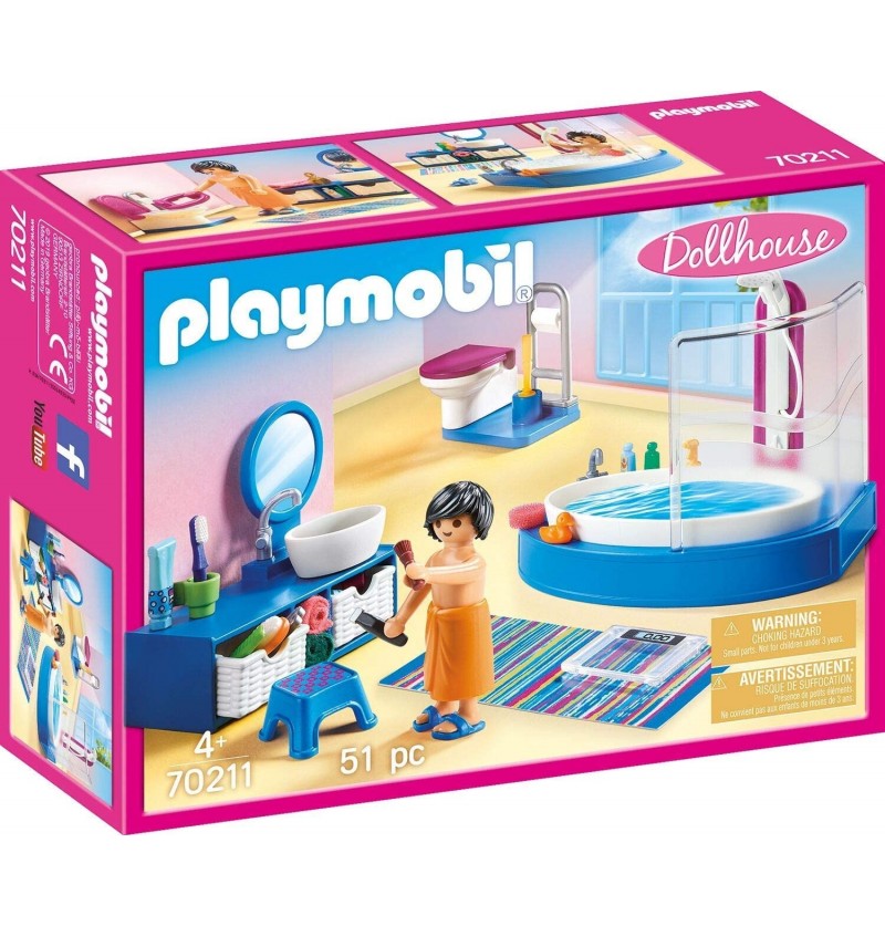 Playmobill Dollhouse 70211 Łazienka z wanną