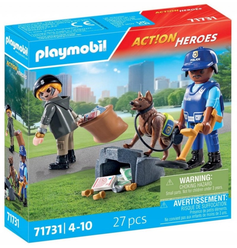 Playmobil Action Heroes 71731 Poszukiwania śladów z psem tropiącym