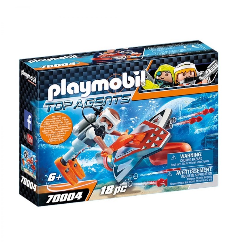 Playmobil Top Agents 70004 Podwodny Odrzutowiec