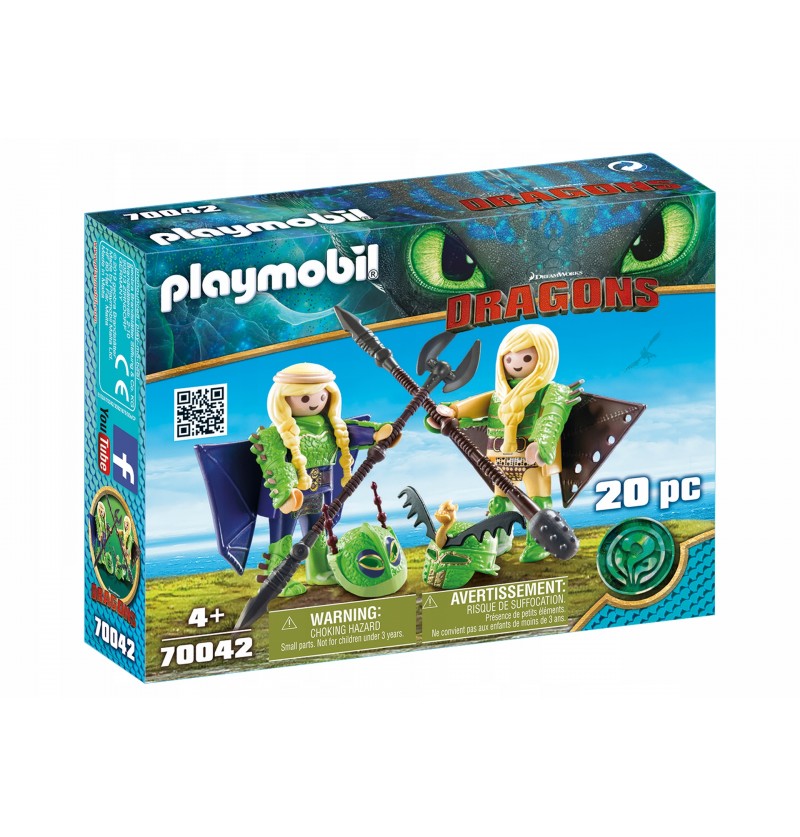 Playmobile Dragons The Nine Realms 70042 Mieczyk i Szpadka w zbroi do latania