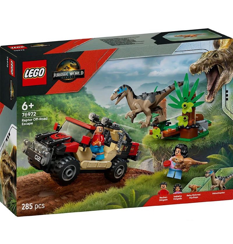 Lego Jurassic World 76972 Ucieczka terenówką przed raptorem