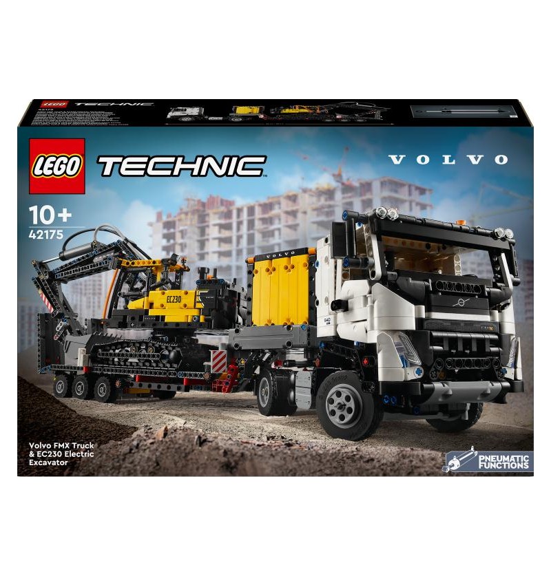 Lego Technic 42175 Ciężarówka Volvo FMX i koparka EC230 Electric