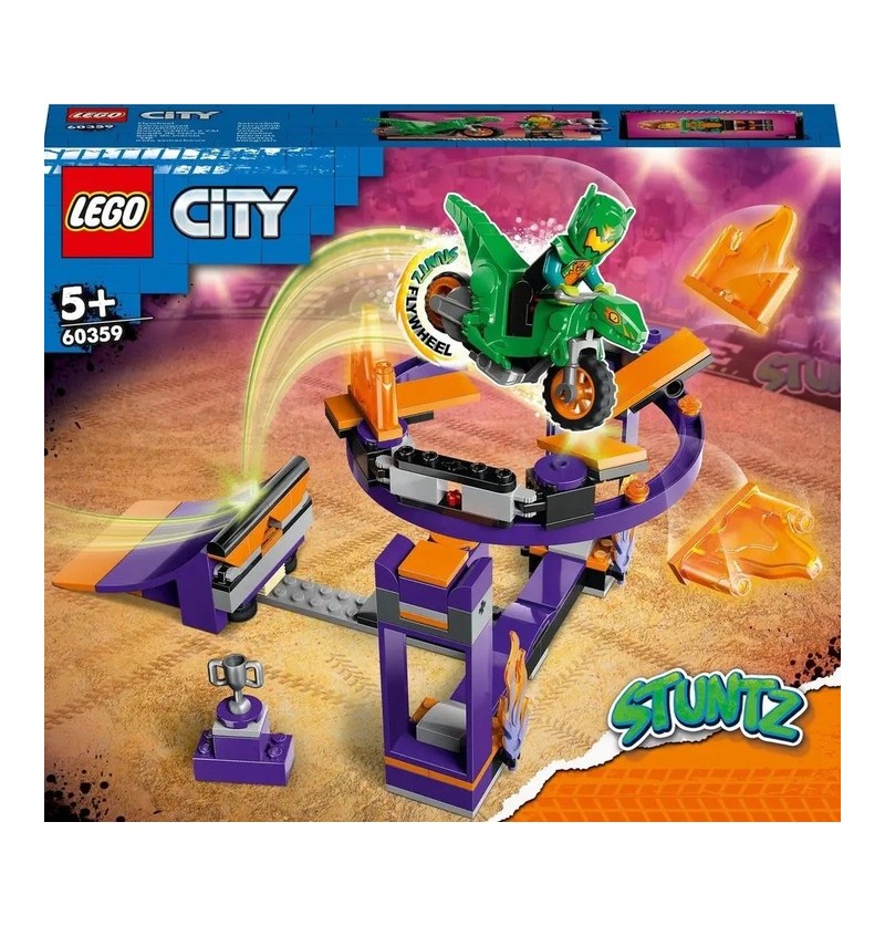 Lego City Stuntz 60359 Wyzwanie kaskaderskie – rampa z kołem do przeskakiwania