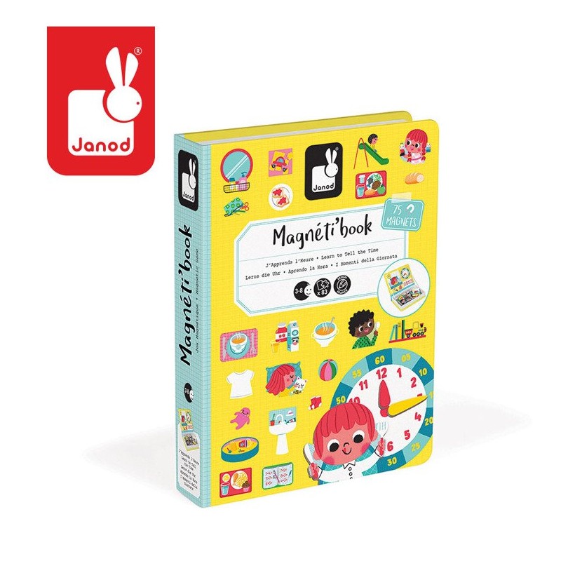 Janod J02724 Magnetyczna Układanka Uczę Się Zegarka