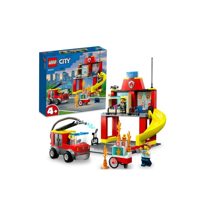 Lego City - 60375 Remiza Strażacka I Wóz Strażacki