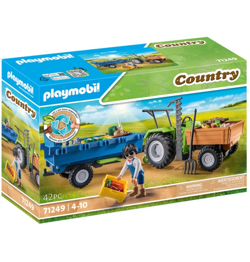 Playmobil - Country 71249 Traktor Z Przyczepą